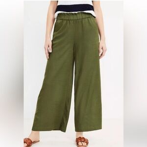 Loft Olive Green Wide-Leg Pants Size XL